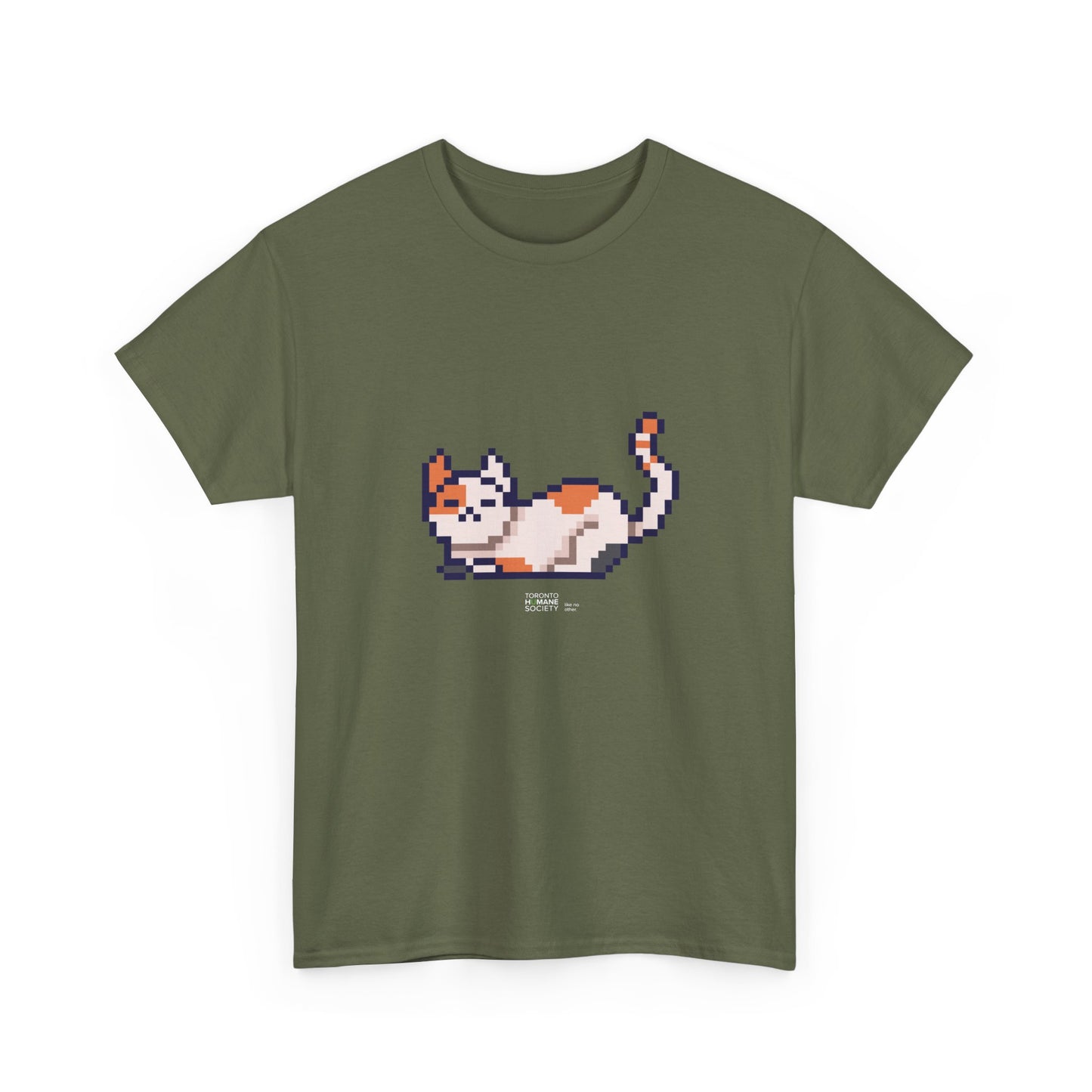 Unisex Cotton Tee - Pixelated Cat