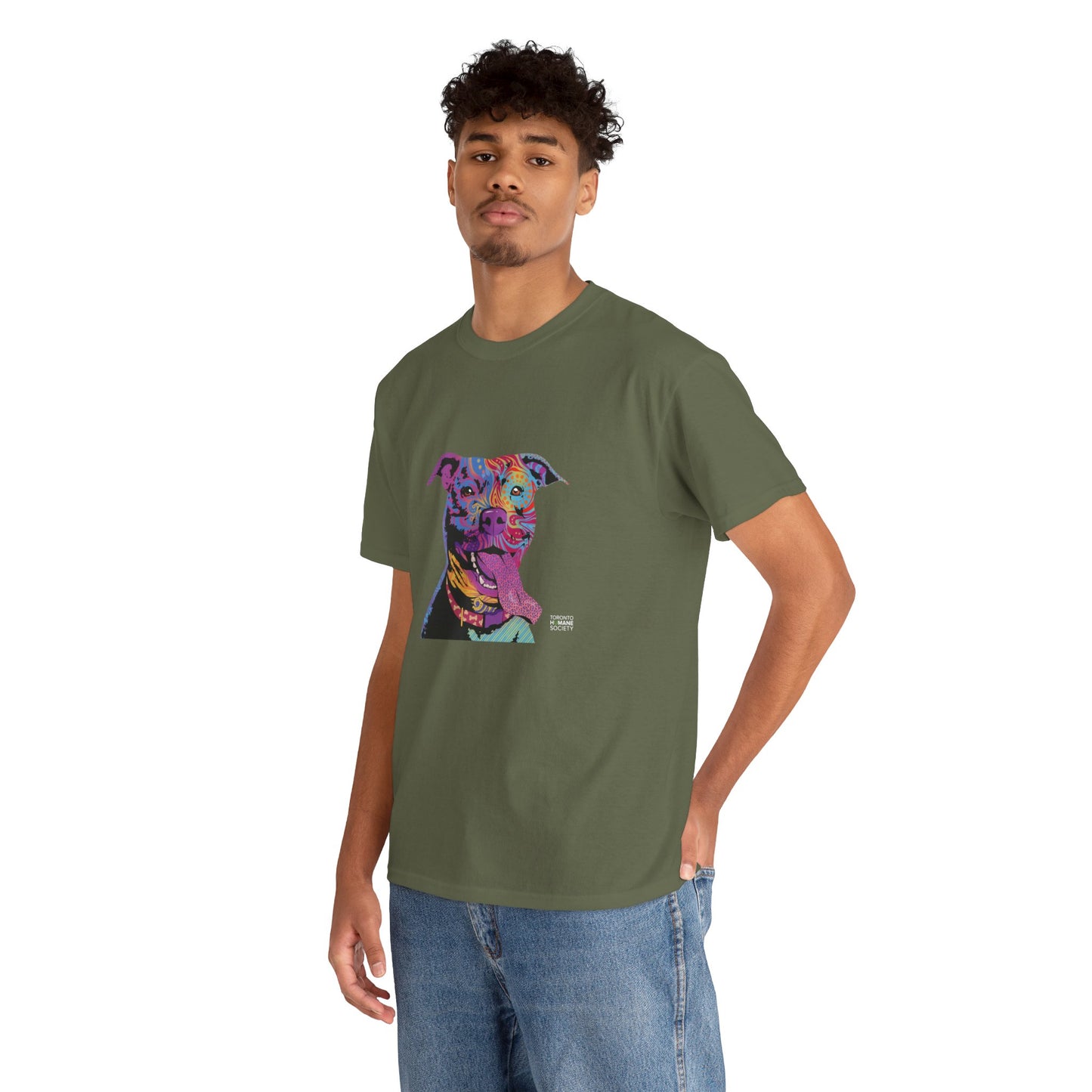 Unisex Cotton Tee - Abstract Dog