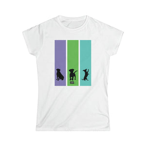 Women's Softstyle Tee - Dog Silhouettes
