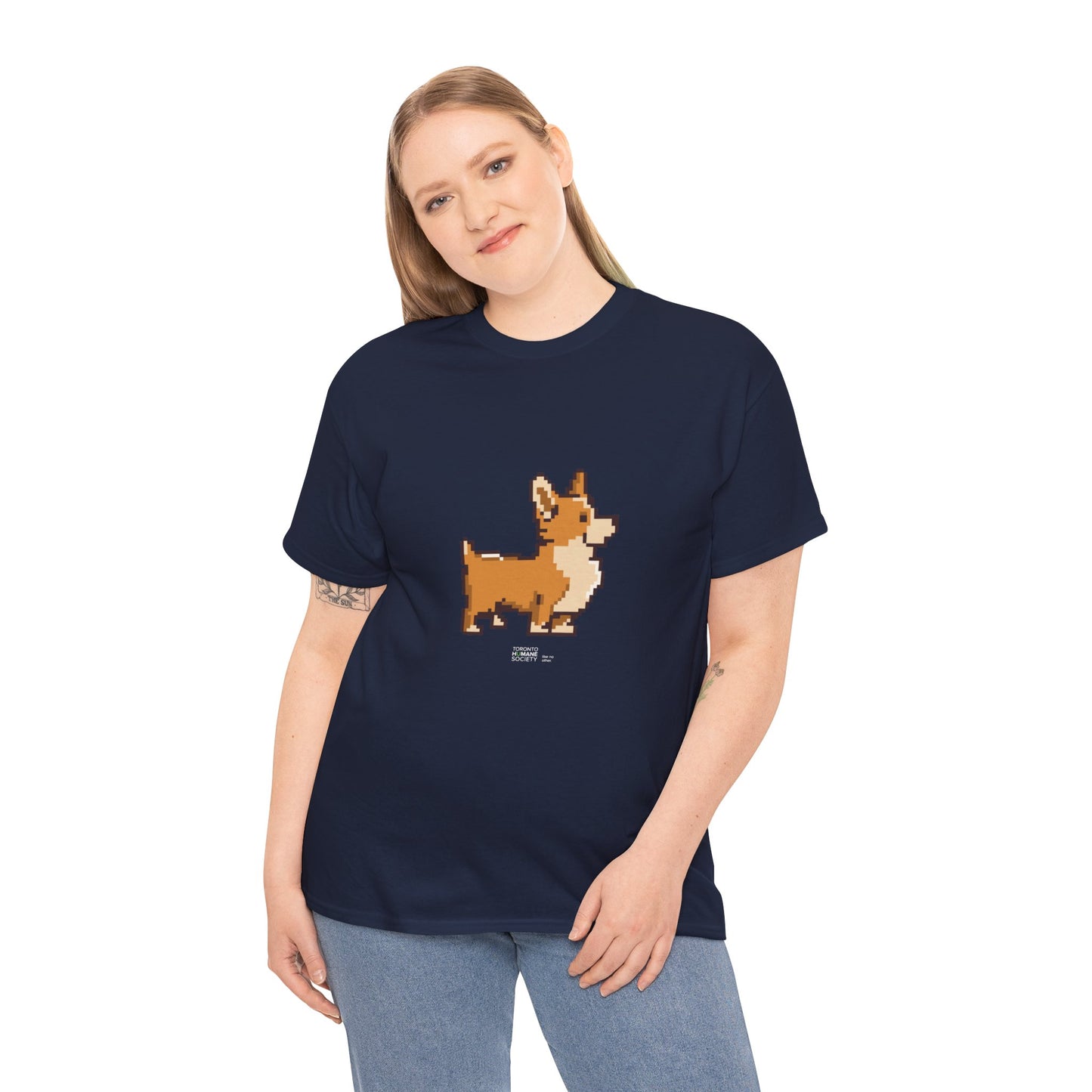 Unisex Cotton Tee - Pixelated Dog