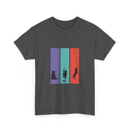 Unisex Cotton Tee - Cat Silhouettes