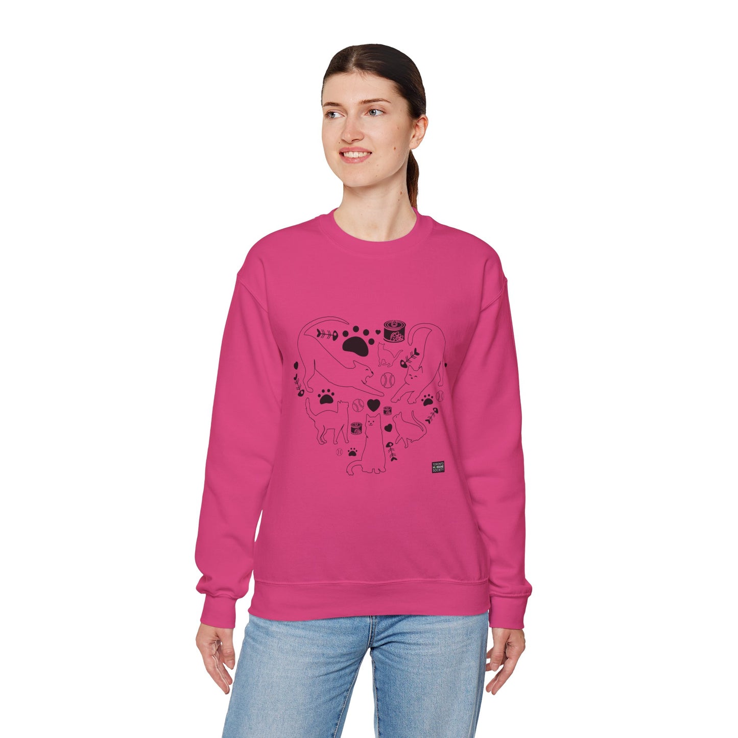 Unisex Crewneck Sweatshirt - Cat Heart