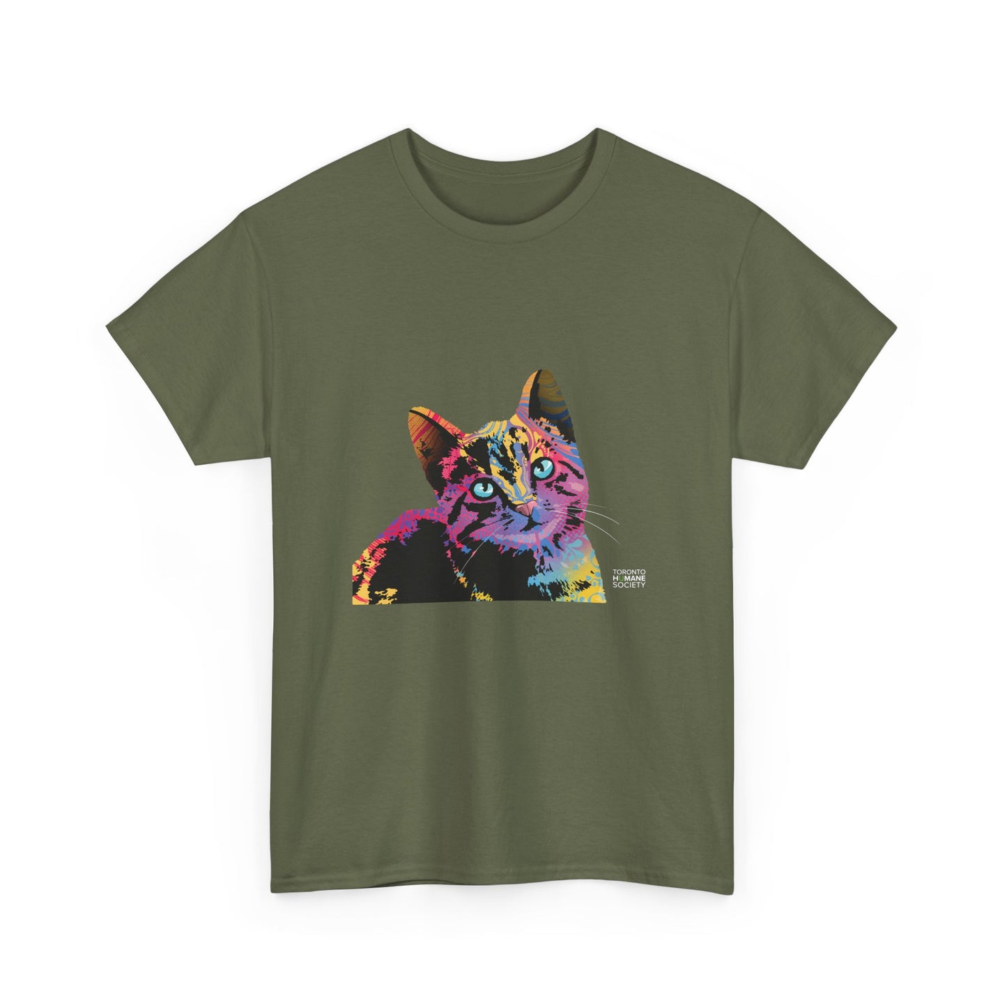 Unisex Cotton Tee - Abstract Cat