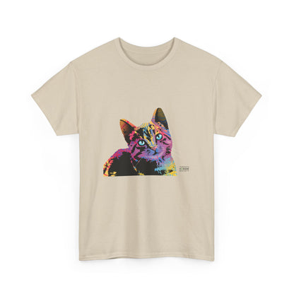 Unisex Cotton Tee - Abstract Cat