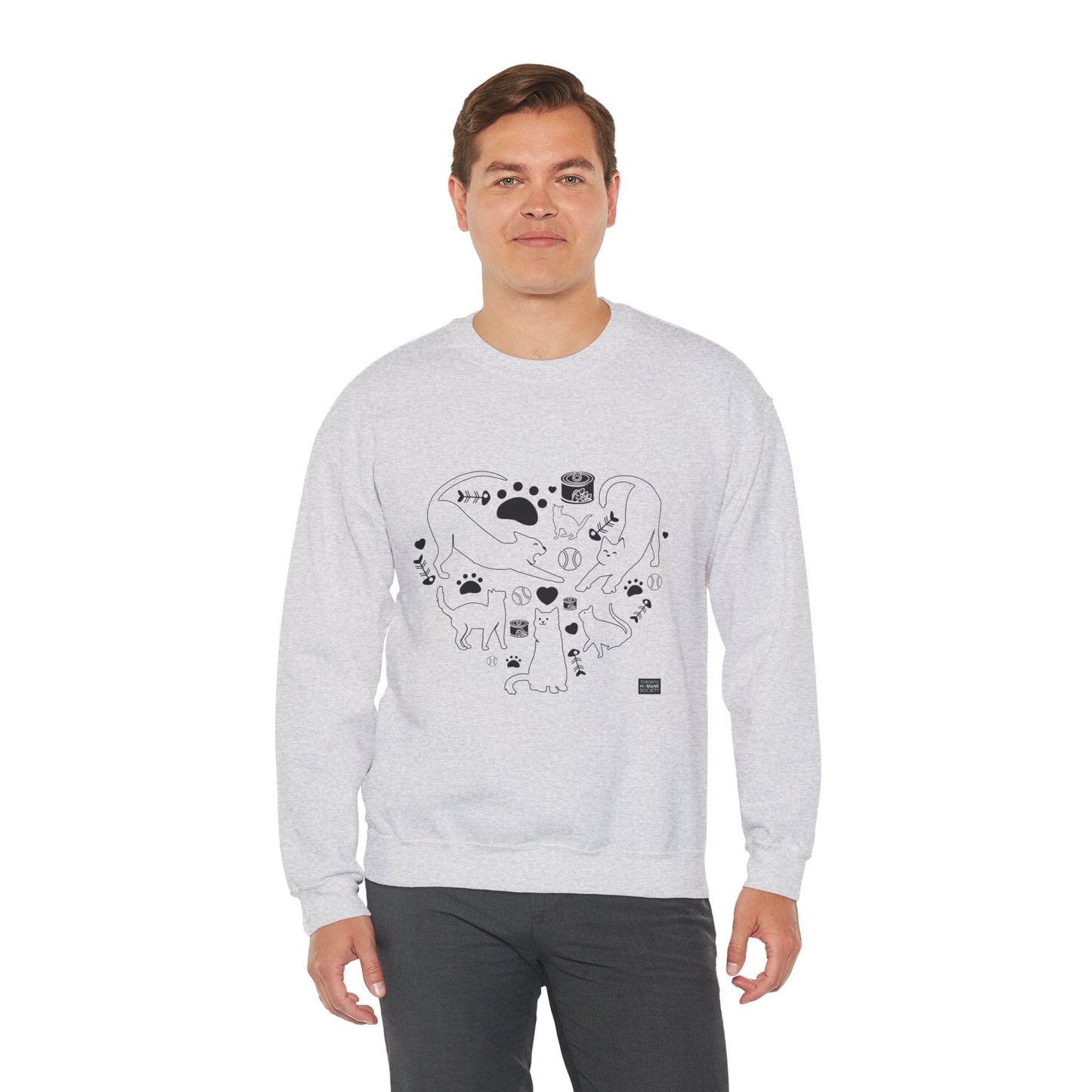 Unisex Crewneck Sweatshirt - Cat Heart