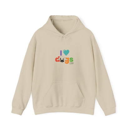 Unisex Hooded Sweatshirt - I Love Dogs