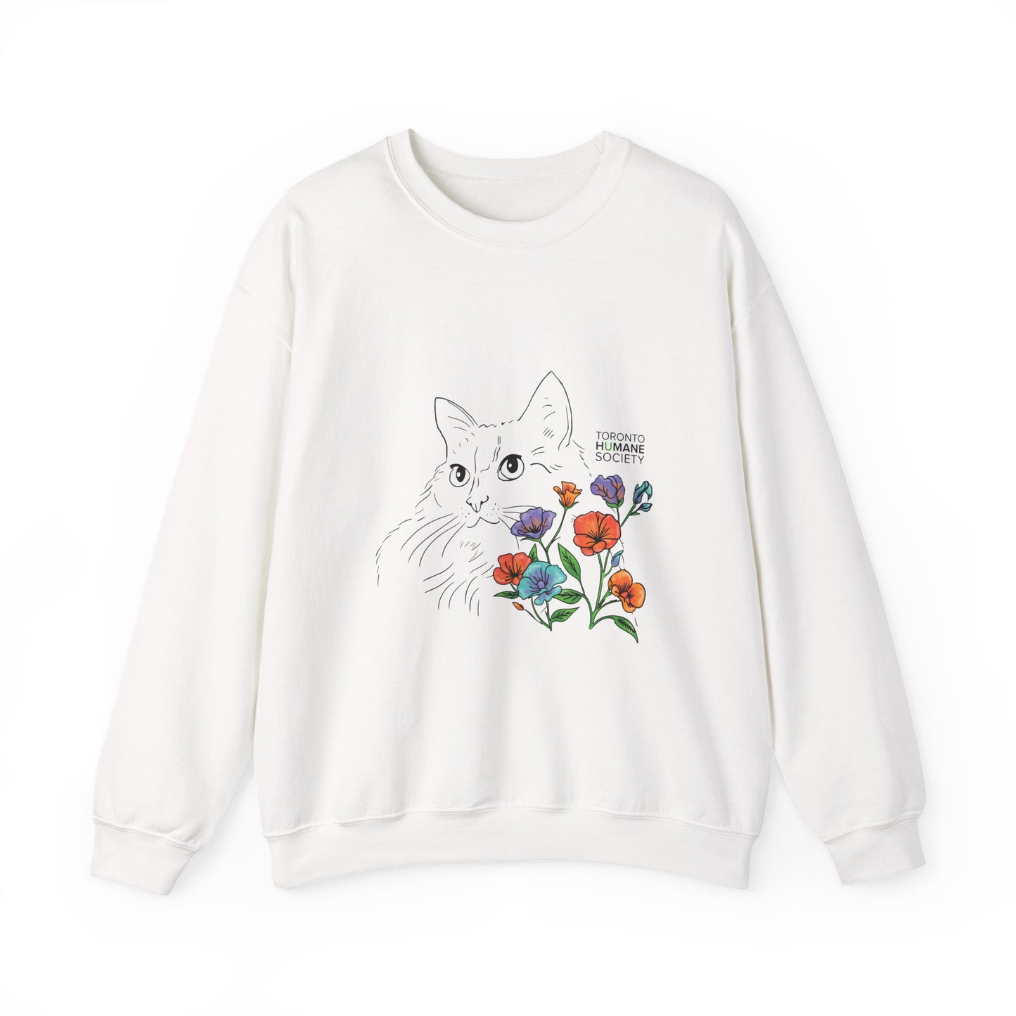 Sweatshirt - Floral Cat