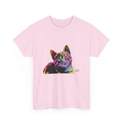 Unisex Cotton Tee - Abstract Cat