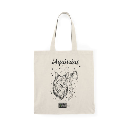Aquarius, Dog Zodiac -Tote Bags