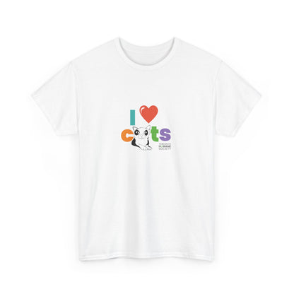 Unisex Cotton Tee - I Love Cats