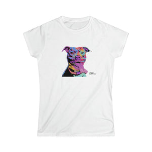 Women's Softstyle Tee - Abstract Dog