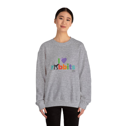 Unisex Crewneck Sweatshirt - I Love Rabbits