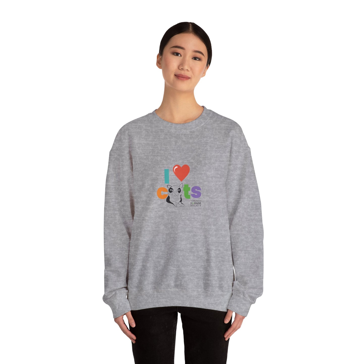 Unisex Crewneck Sweatshirt - I Love Cat