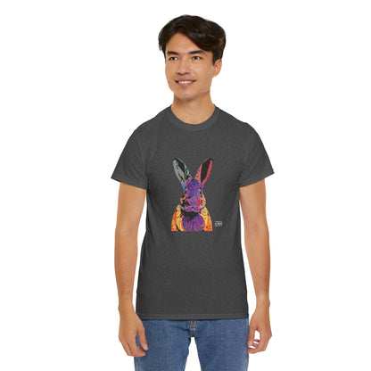 Unisex Cotton Tee - Abstract Rabbit