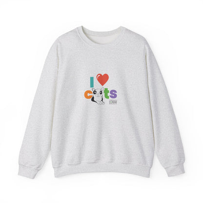 Unisex Crewneck Sweatshirt - I Love Cat