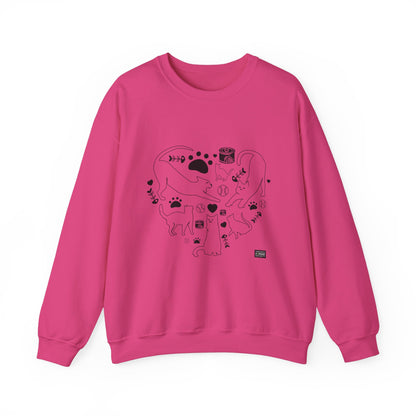 Unisex Crewneck Sweatshirt - Cat Heart