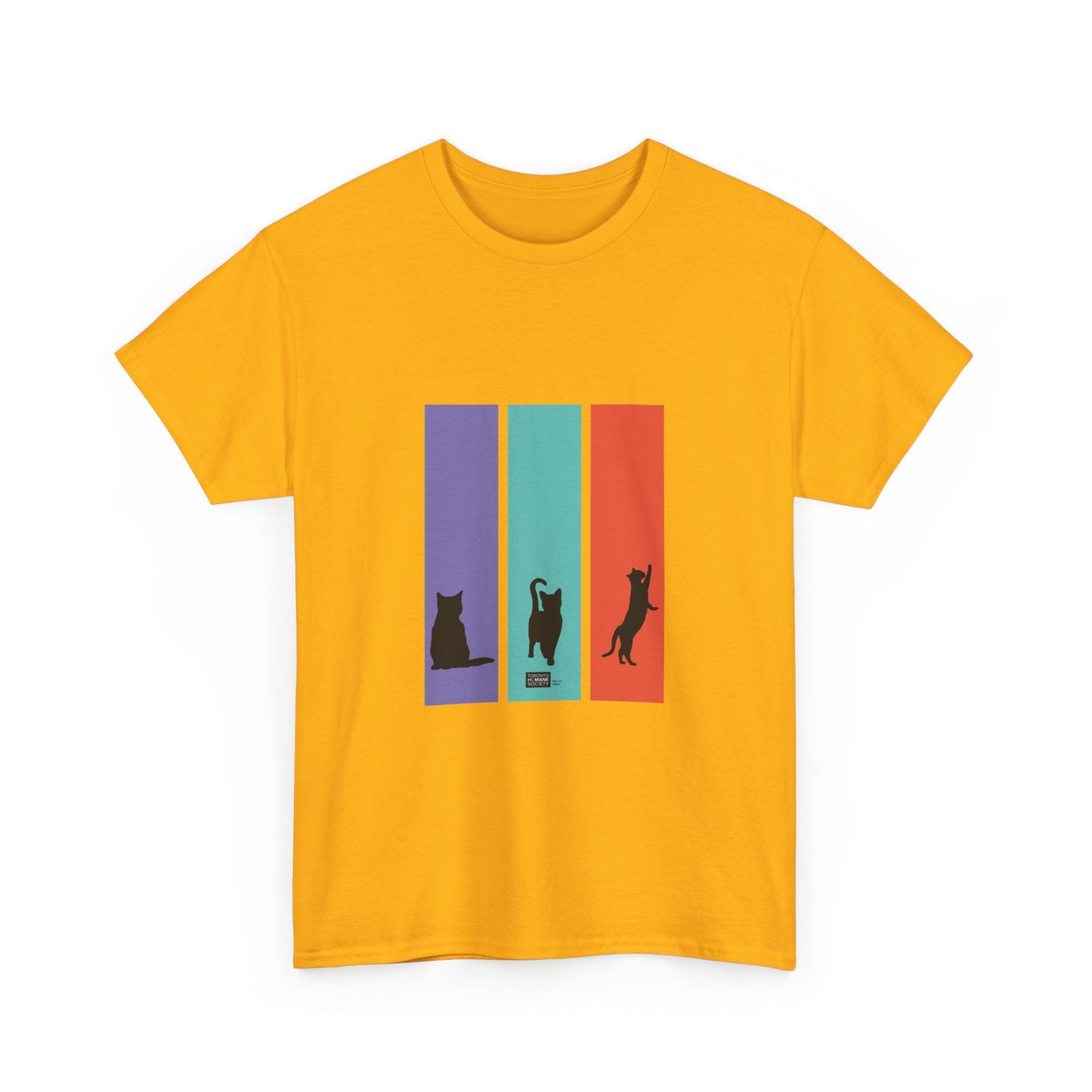 Unisex Cotton Tee - Cat Silhouettes