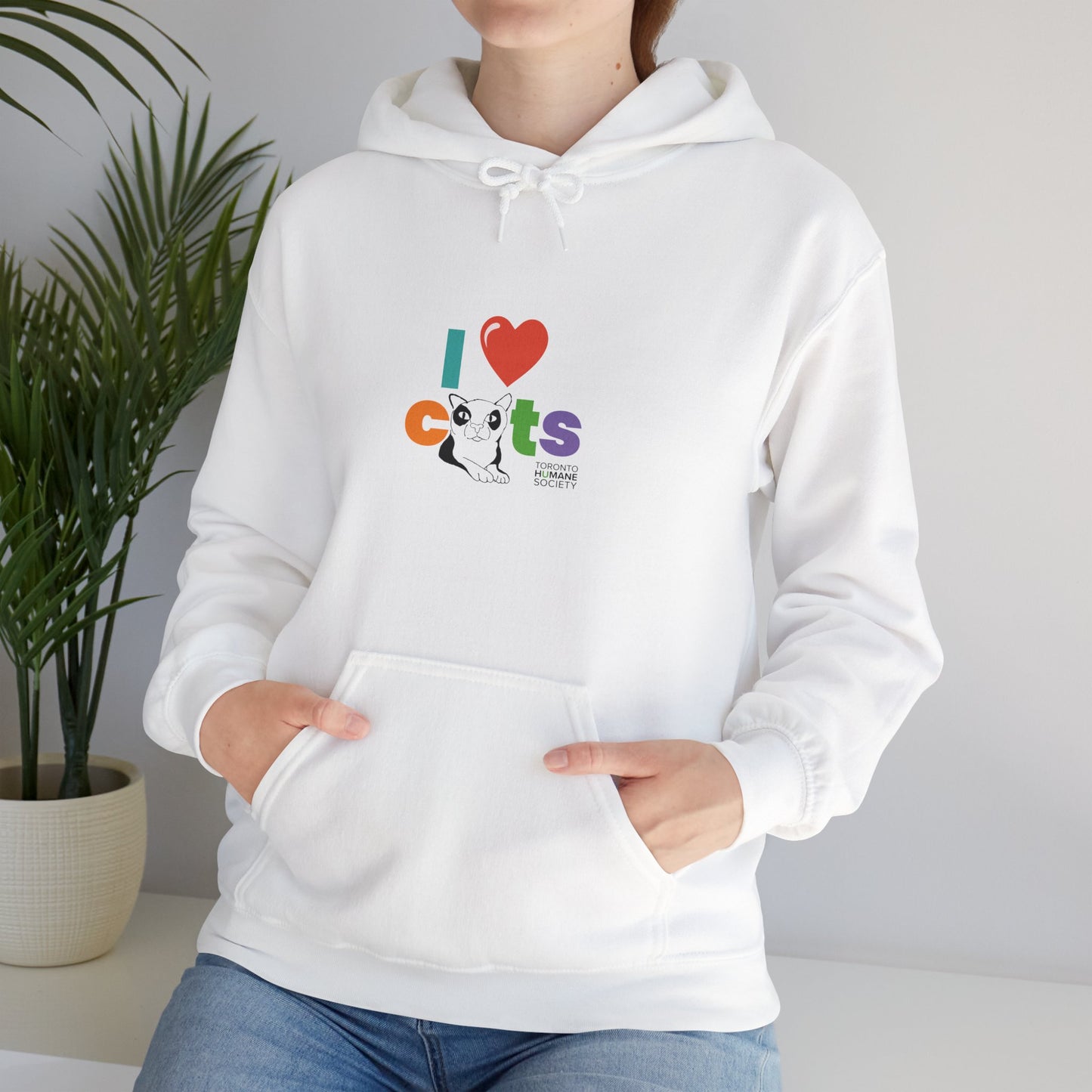 Unisex Hooded Sweatshirt - I Love Cats