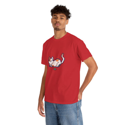 Unisex Cotton Tee - Pixelated Cat