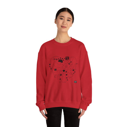 Unisex Crewneck Sweatshirt - Cat Heart