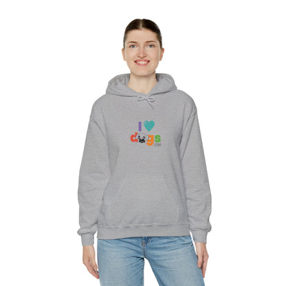 Unisex Hooded Sweatshirt - I Love Dogs