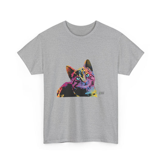 Unisex Cotton Tee - Abstract Cat