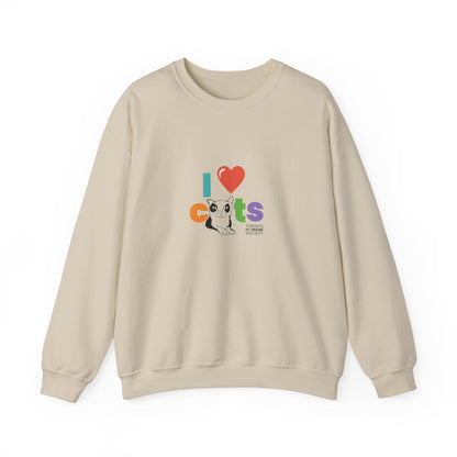 Unisex Crewneck Sweatshirt - I Love Cat