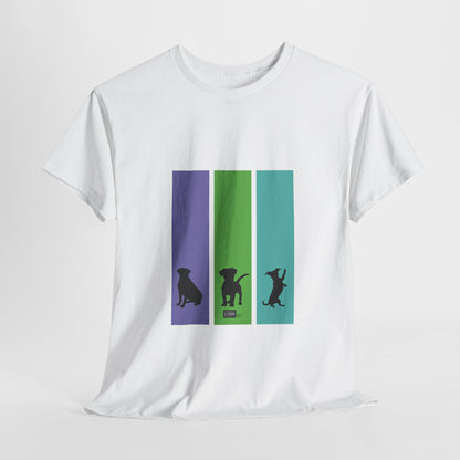 Unisex Cotton Tee - Dog Silhouettes