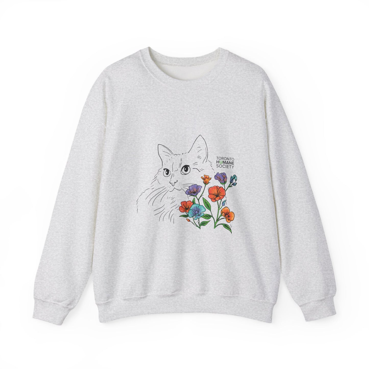 Sweatshirt - Floral Cat