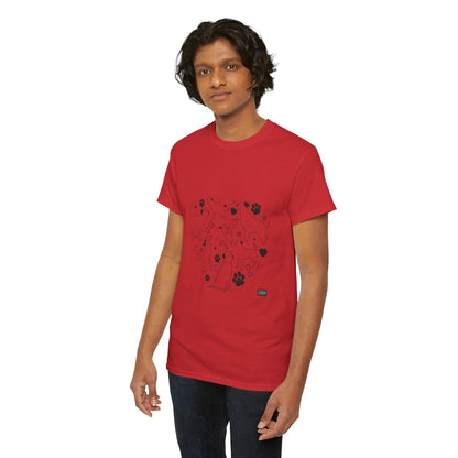 Unisex Cotton Tee - Dog Heart