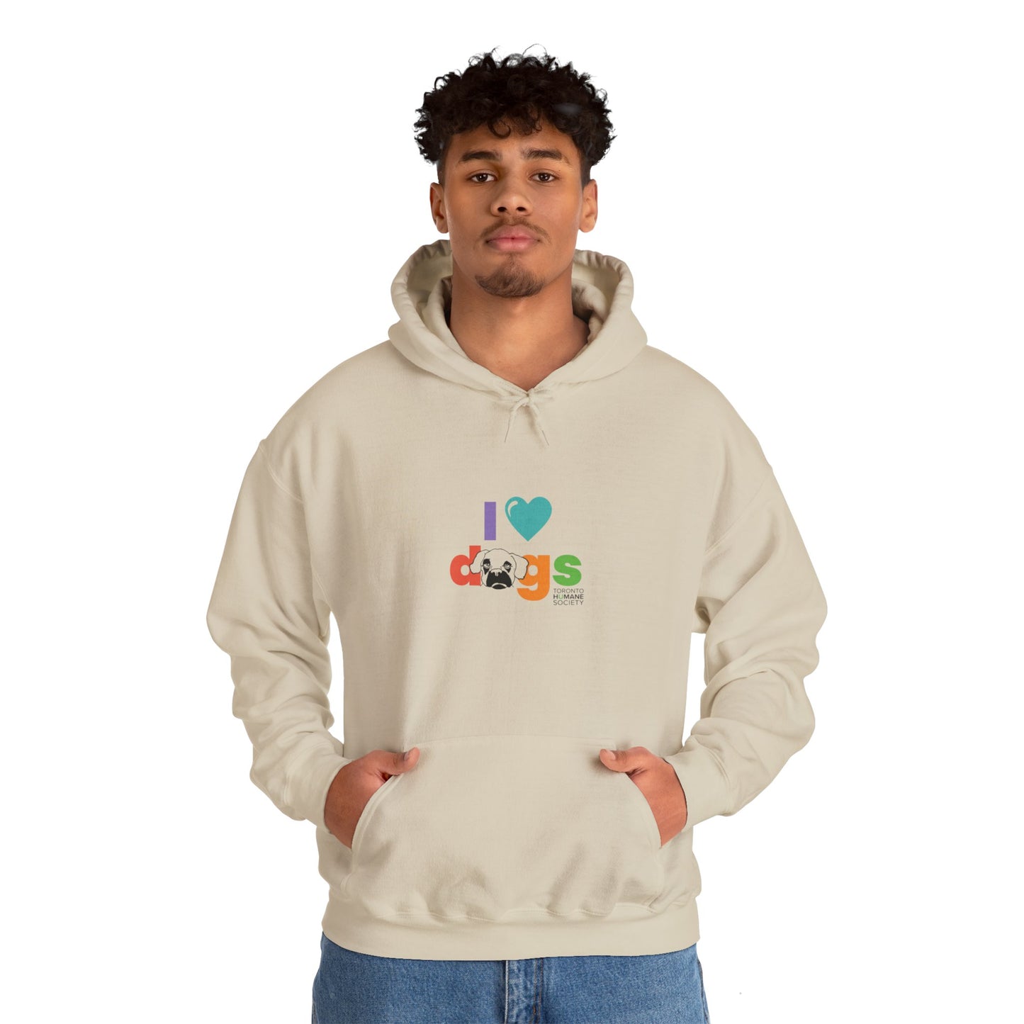 Unisex Hooded Sweatshirt - I Love Dogs