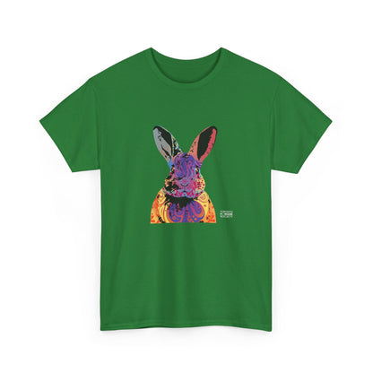 Unisex Cotton Tee - Abstract Rabbit