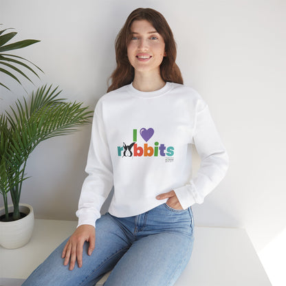 Unisex Crewneck Sweatshirt - I Love Rabbits