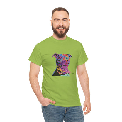 Unisex Cotton Tee - Abstract Dog