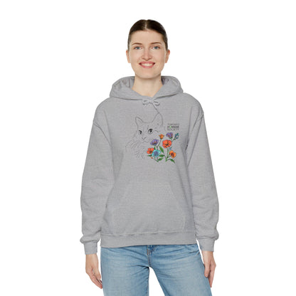 Unisex Hoodie - Floral Cat