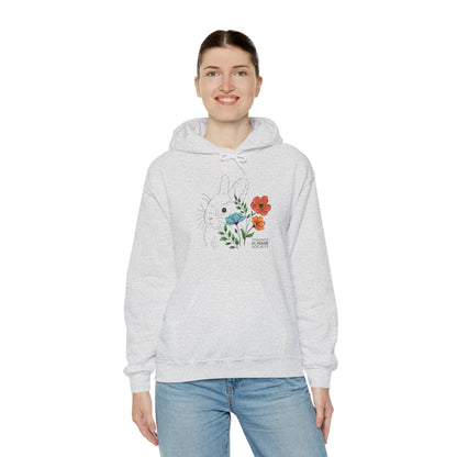 Unisex Hoodie - Floral Rabbit