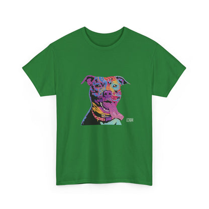 Unisex Cotton Tee - Abstract Dog