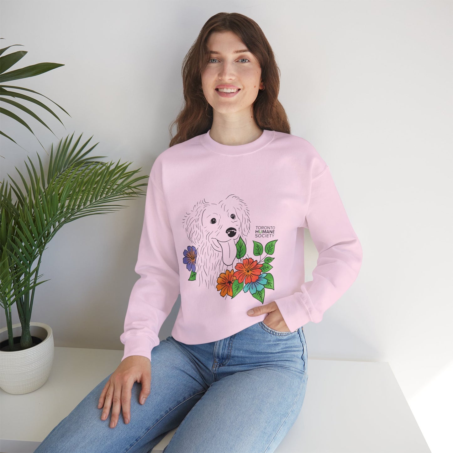 Sweatshirt - Floral Dog