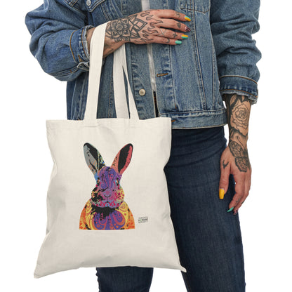 Natural Tote Bag - Abstract Rabbit