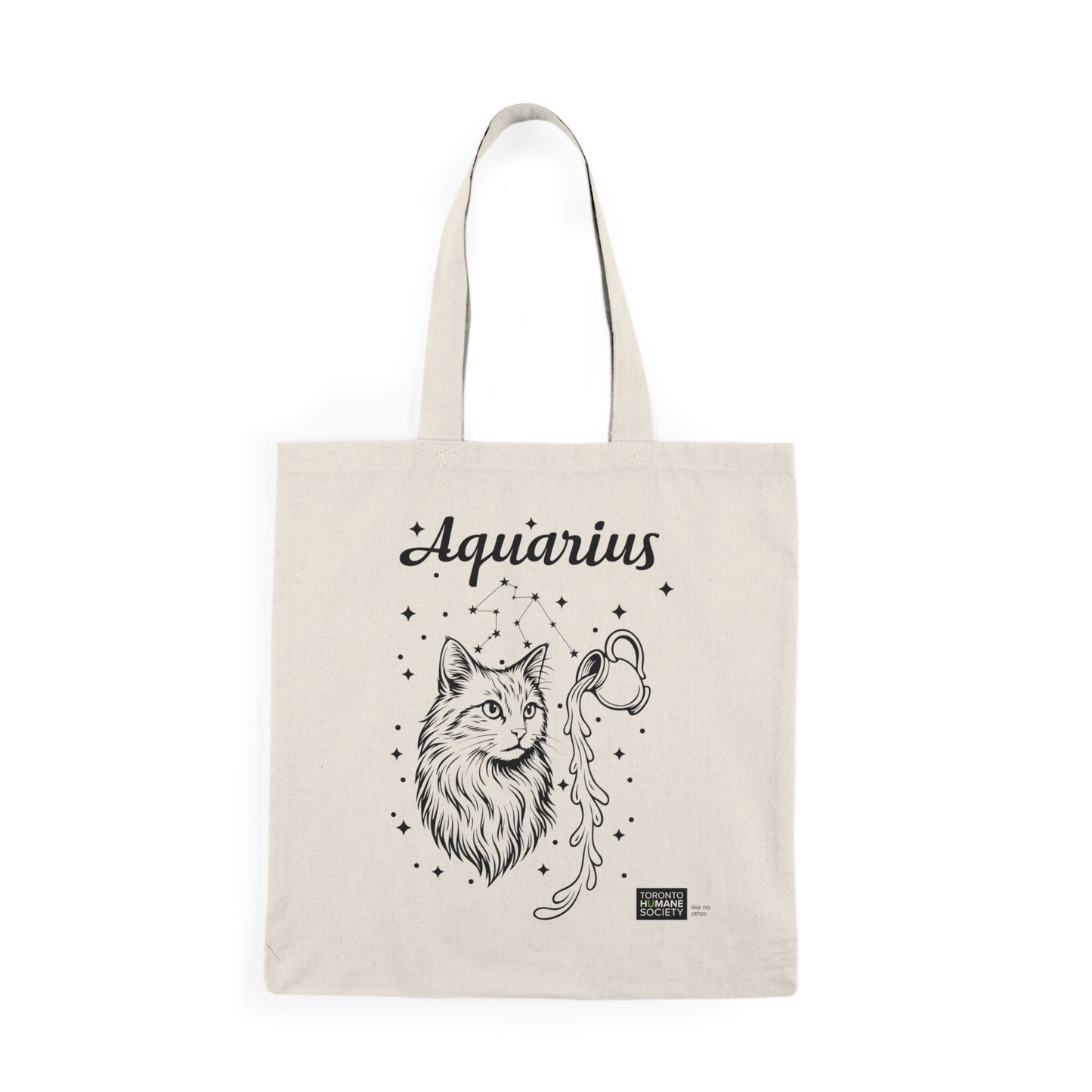 Aquarius, Cat Zodiac -Tote Bags