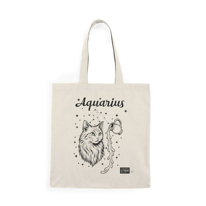 Aquarius, Cat Zodiac -Tote Bags