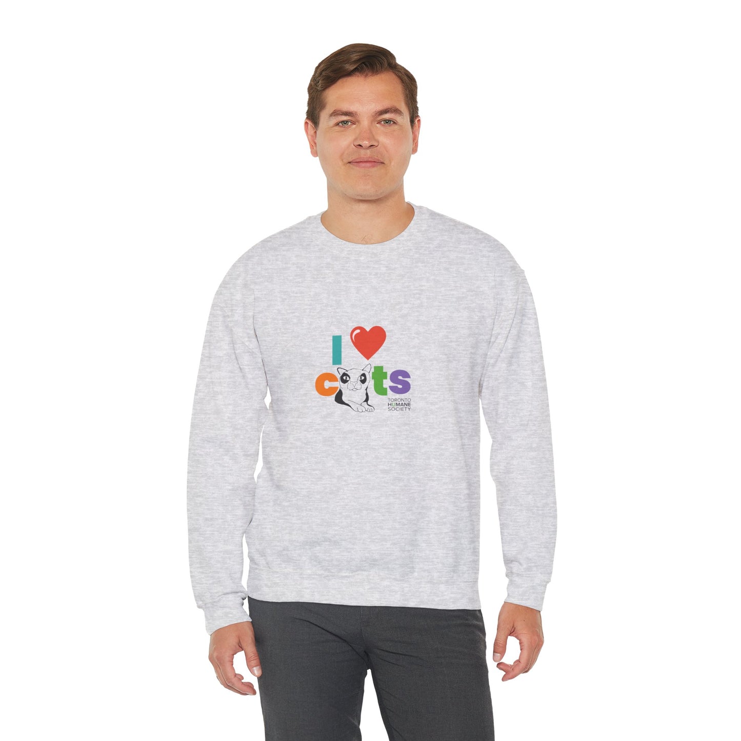 Unisex Crewneck Sweatshirt - I Love Cat