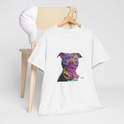 Unisex Cotton Tee - Abstract Dog