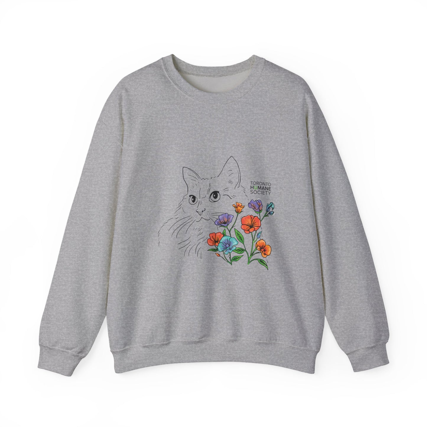 Sweatshirt - Floral Cat