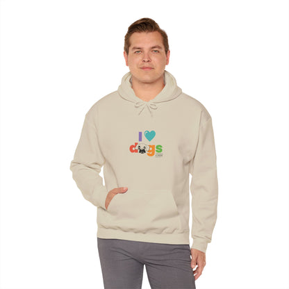 Unisex Hooded Sweatshirt - I Love Dogs