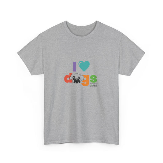 Unisex Cotton Tee - I Love Dogs