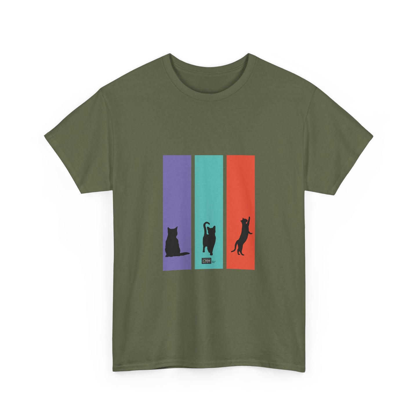 Unisex Cotton Tee - Cat Silhouettes