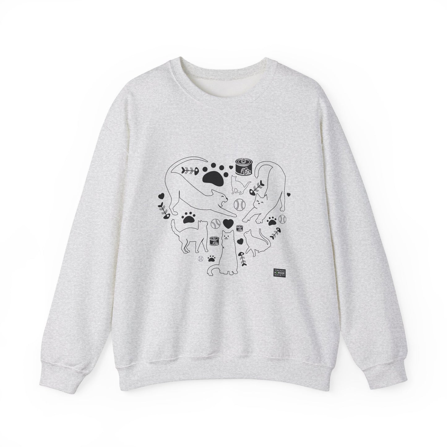 Unisex Crewneck Sweatshirt - Cat Heart