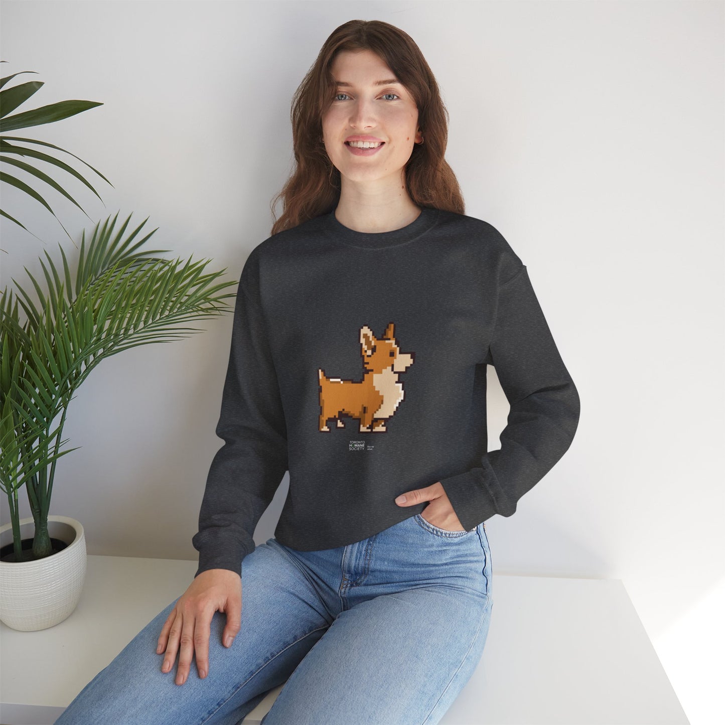 Unisex Crewneck Sweatshirt - Pixelated Dog