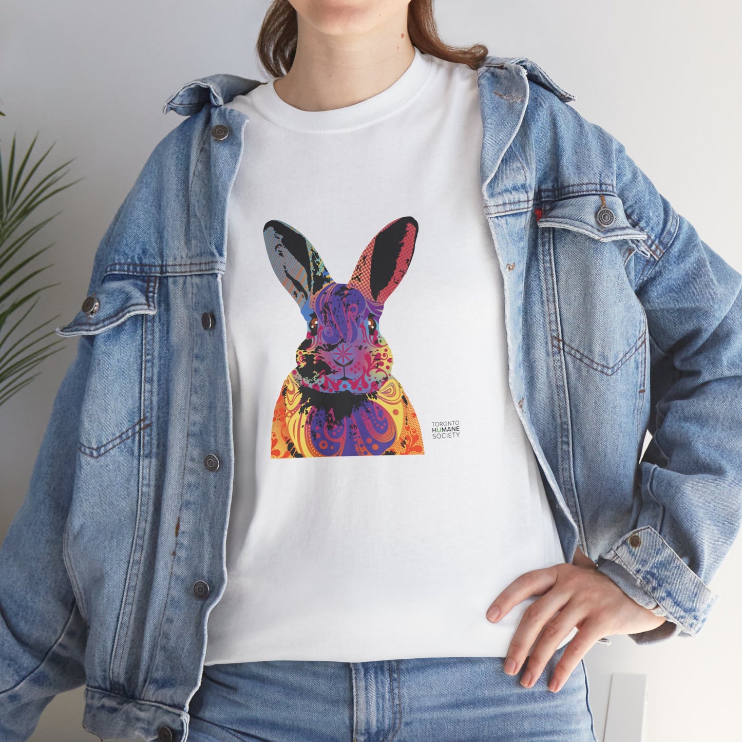 Unisex Cotton Tee - Abstract Rabbit